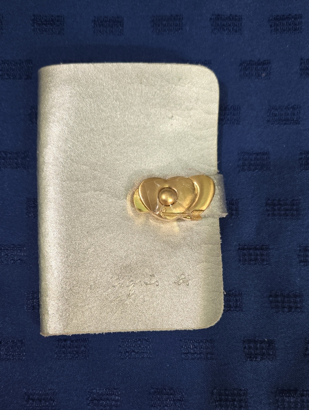 Agnes B. Silver Key Holder with Gold Flower Snap